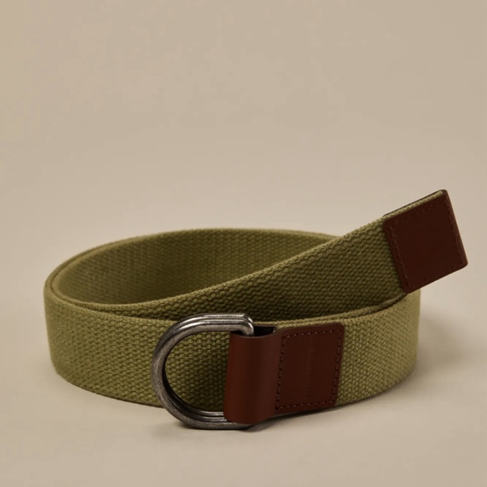 NWT Lucky Brand Men’s Green Solid Webbing Belt Size 40